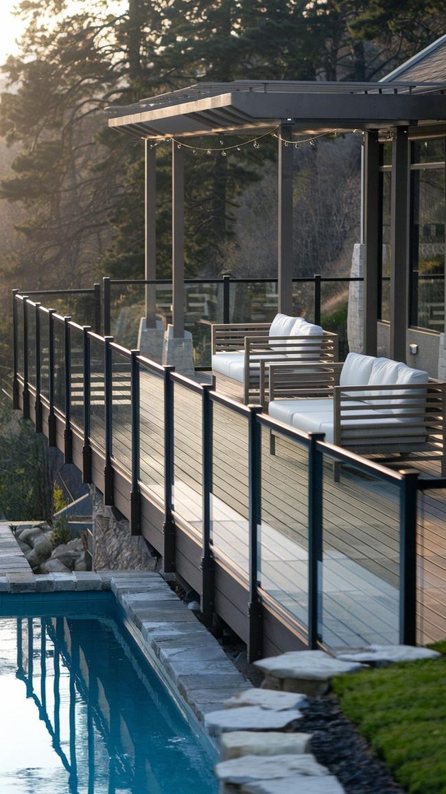 Elevated Rustic Timber Deck Resort Views