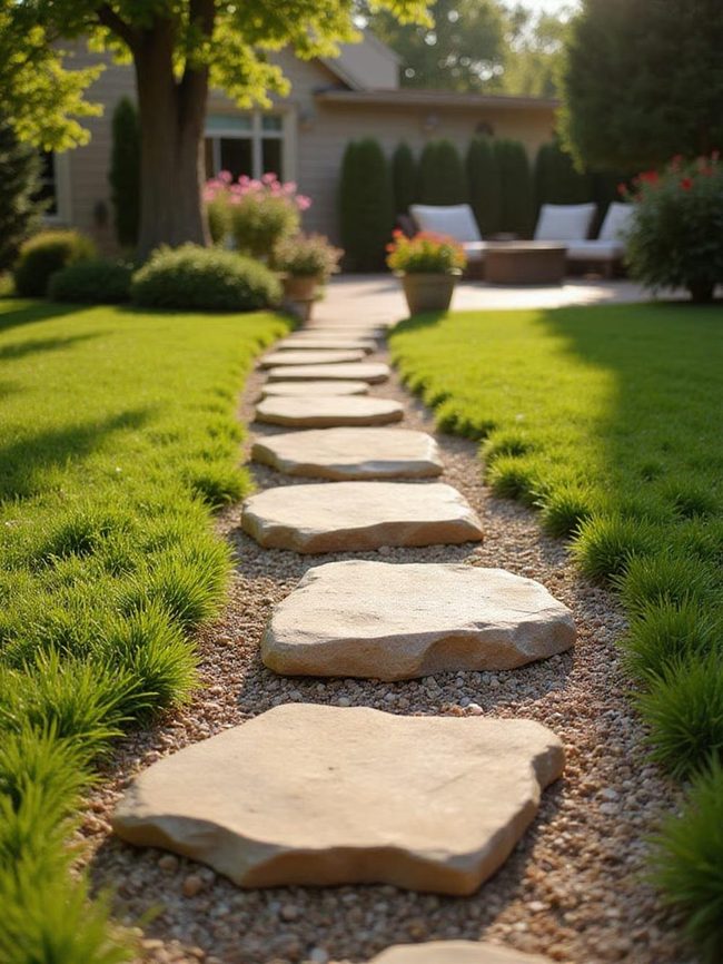 Weathered Hardwood Slices Frame Landscape Transitions