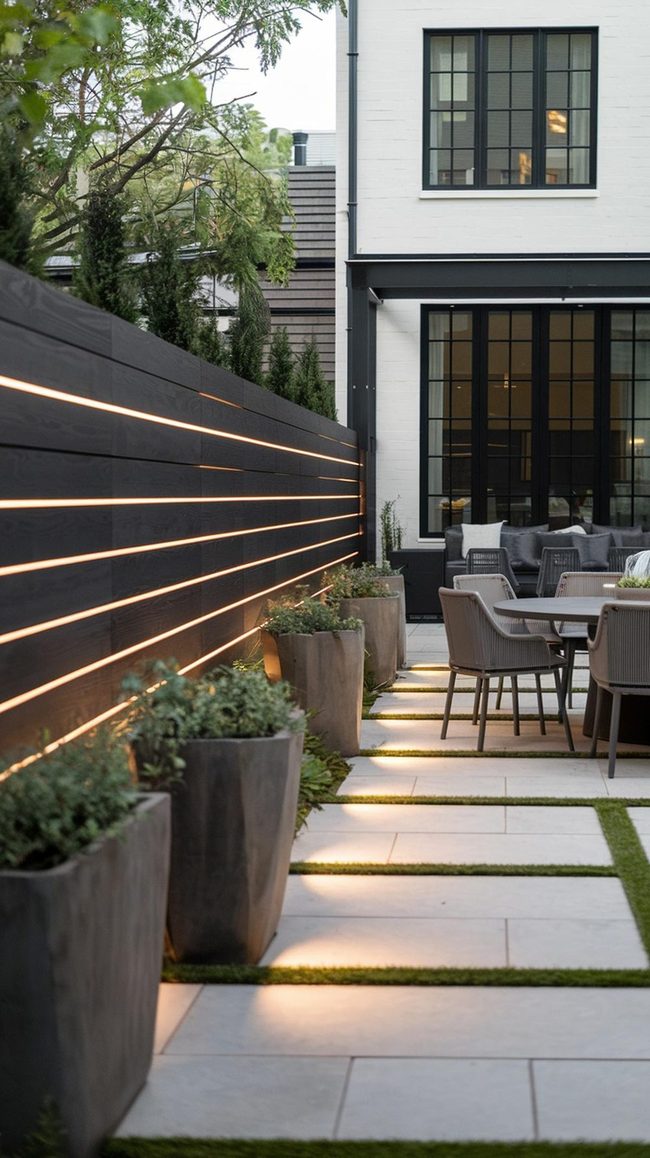 Horizontal Solid Timber Slats Contemporary