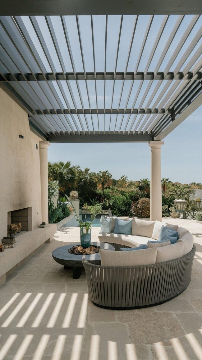 Minimalist Adjustable Louvered Pergola Roof Systems