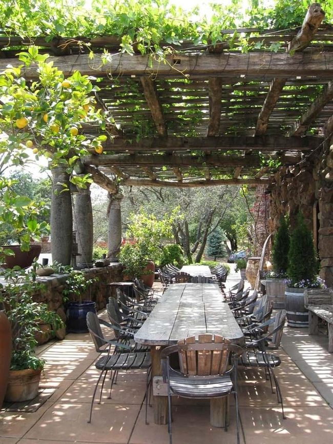 Timber And Vines Tuscan Pergola