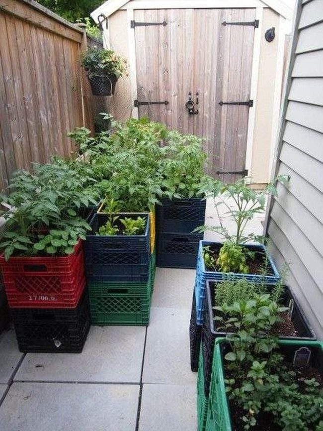 Stacked Wooden Crates For Gardens