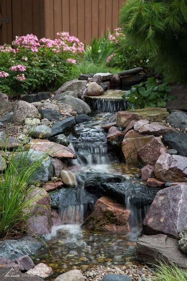 Flowing Water Over Natural Stone