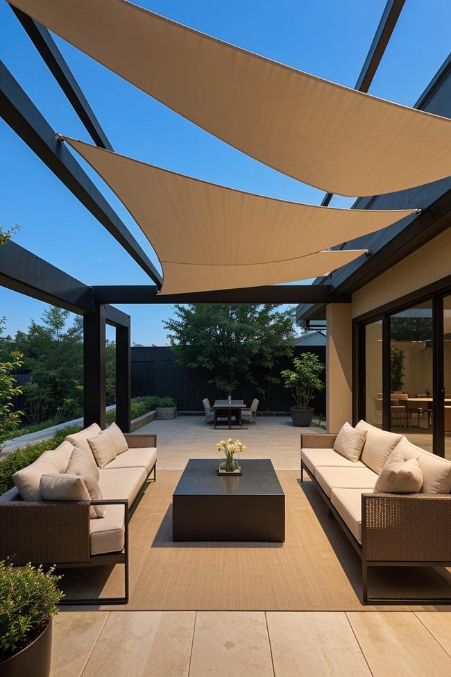 Steel Pergolas Define Current Patios