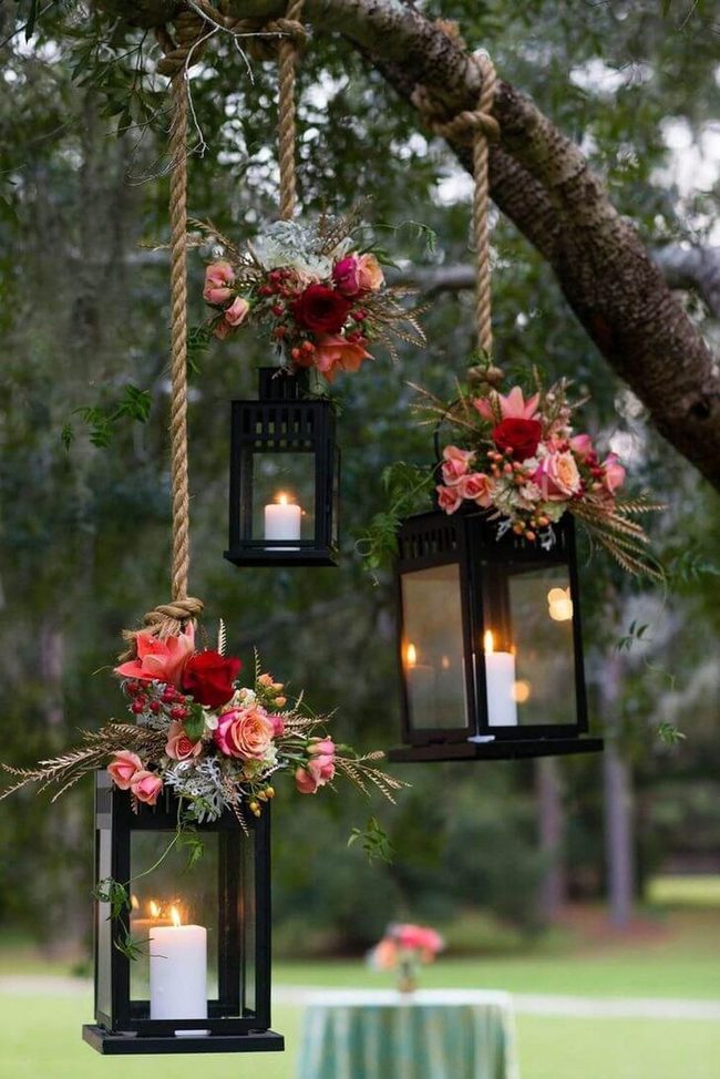 Suspended Blooms And Candlelit Petals