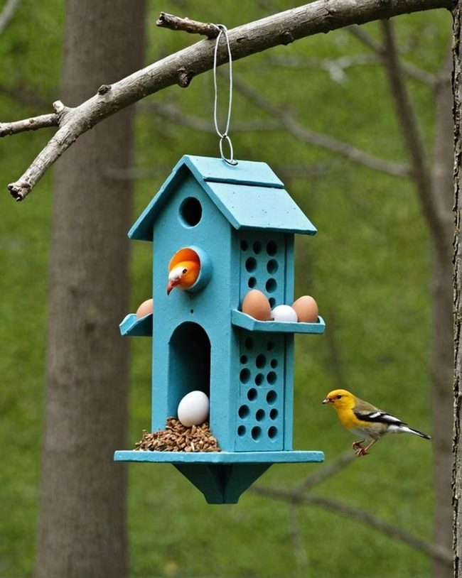 Recycled Cardboard Bird Feeder