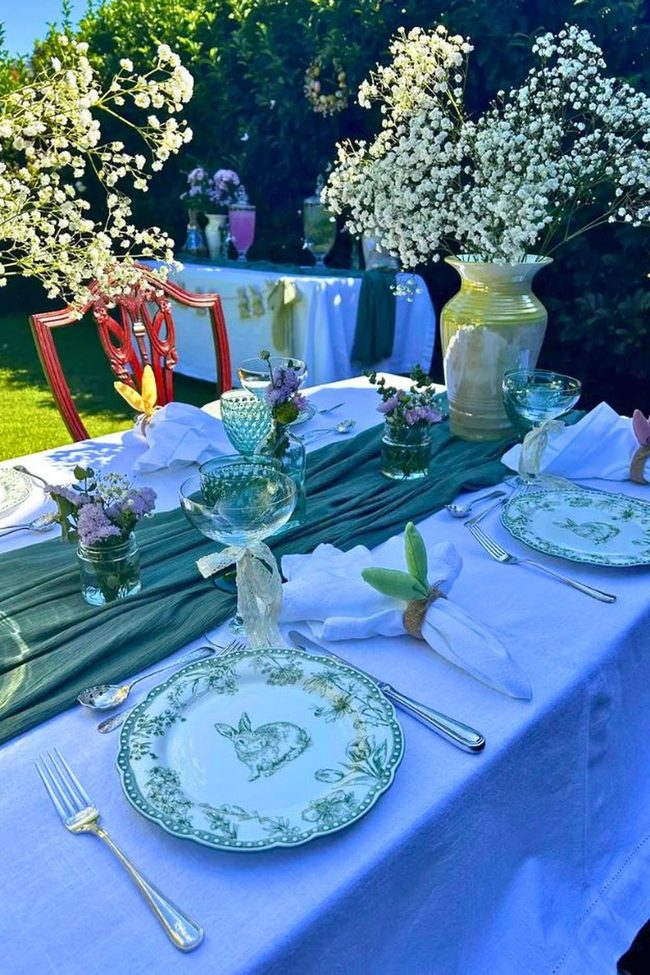 Pink Bunny Plate Spring Gathering
