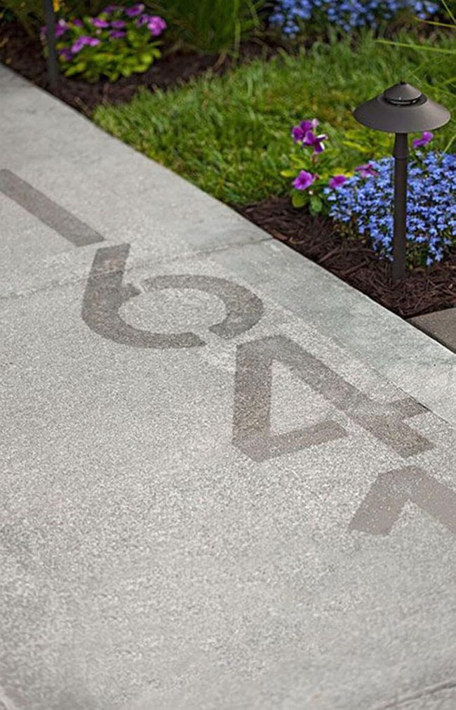 Painted Sidewalk House Numbers