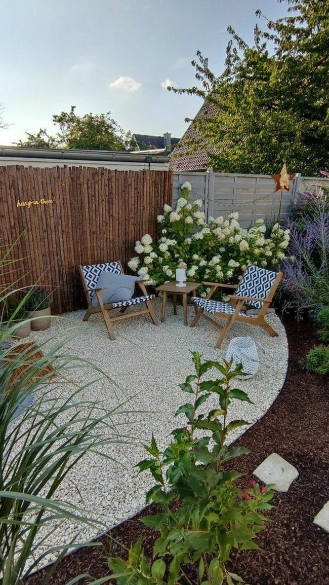 Patterned Wooden Chairs Garden Corner