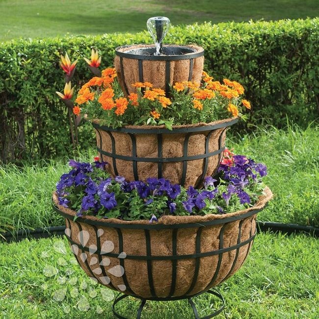Cascading Marigolds Tiered Water Feature