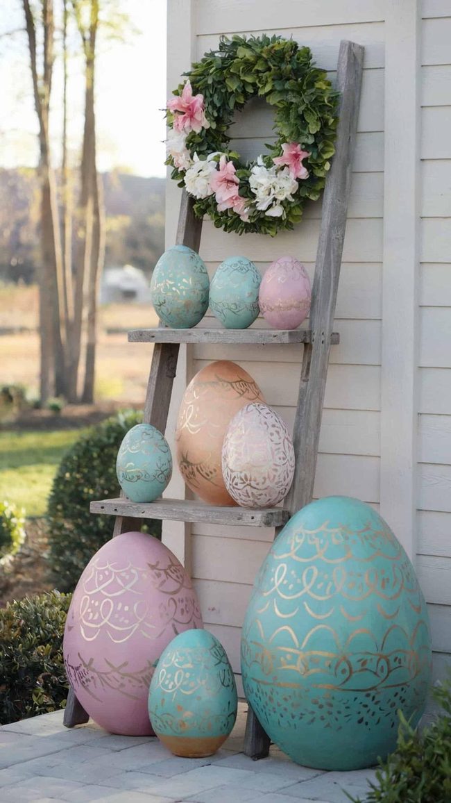 Neon Painted Eggs Scattered