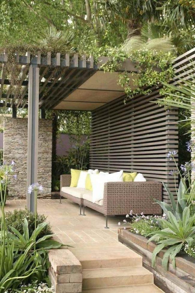 Wooden Pergola Garden Retreat