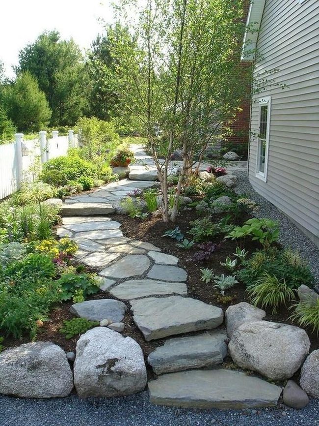 Stone Path Through Green Trees
