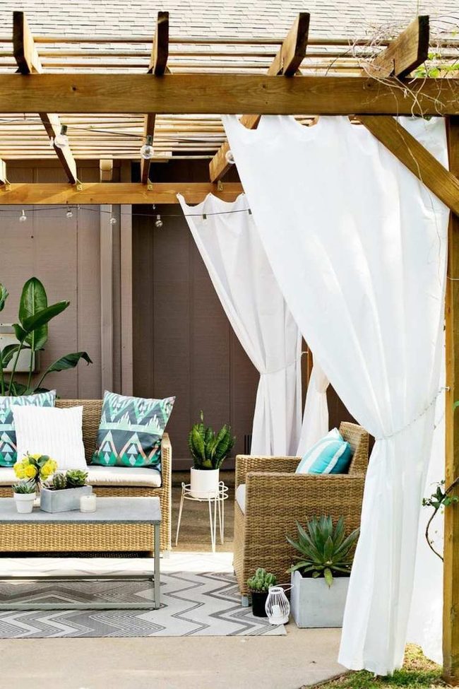 String Lights Transform Wooden Pergolas