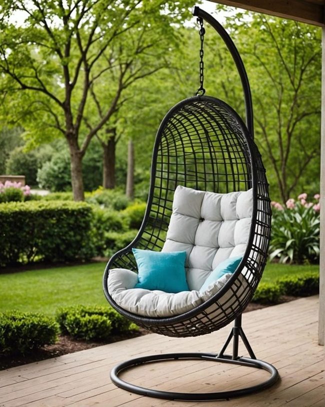 Woven Egg Chair for Porches