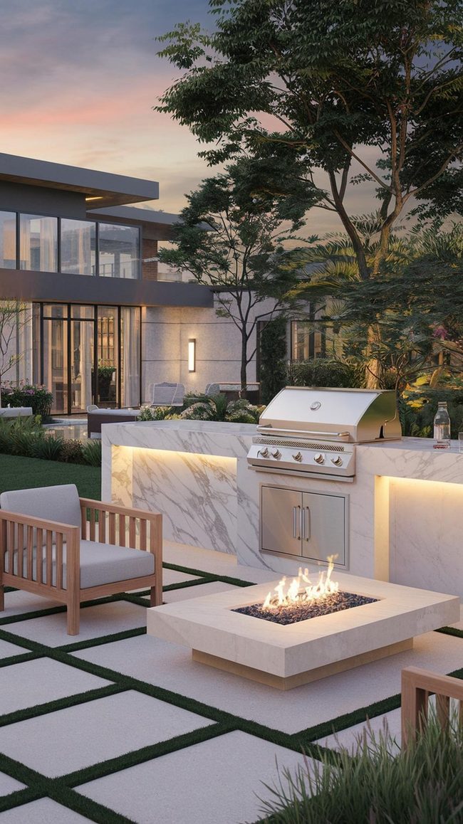 Pure Stone Patio Cooking Space Oasis