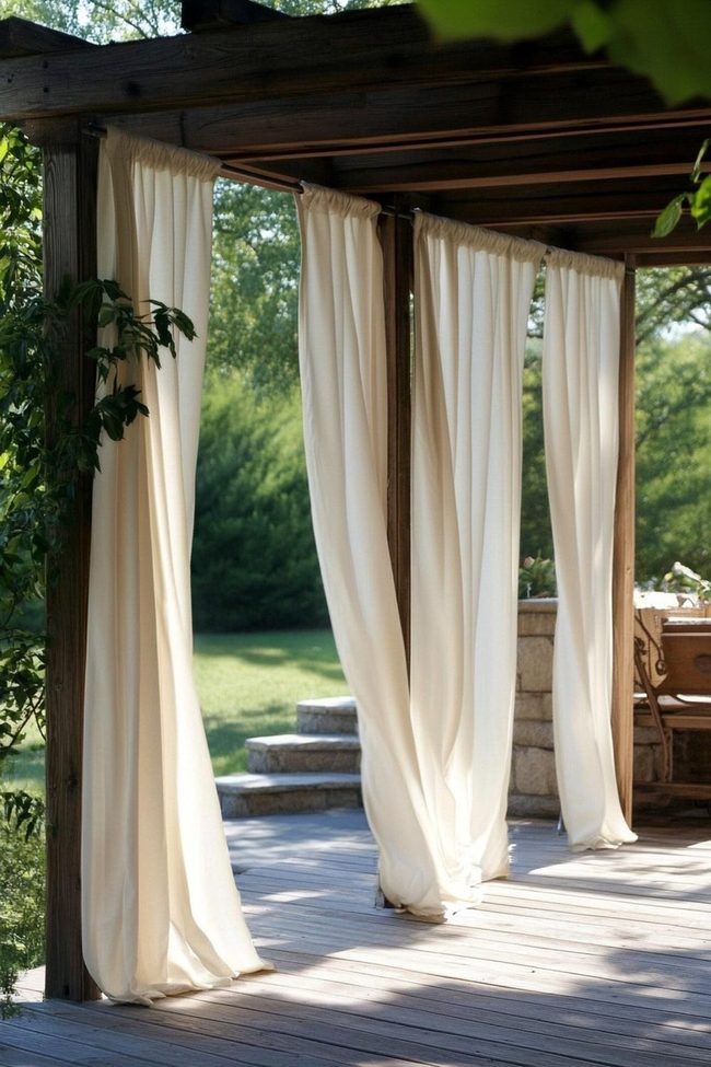 Weather-Resistant Landscape Curtains Privacy Solution