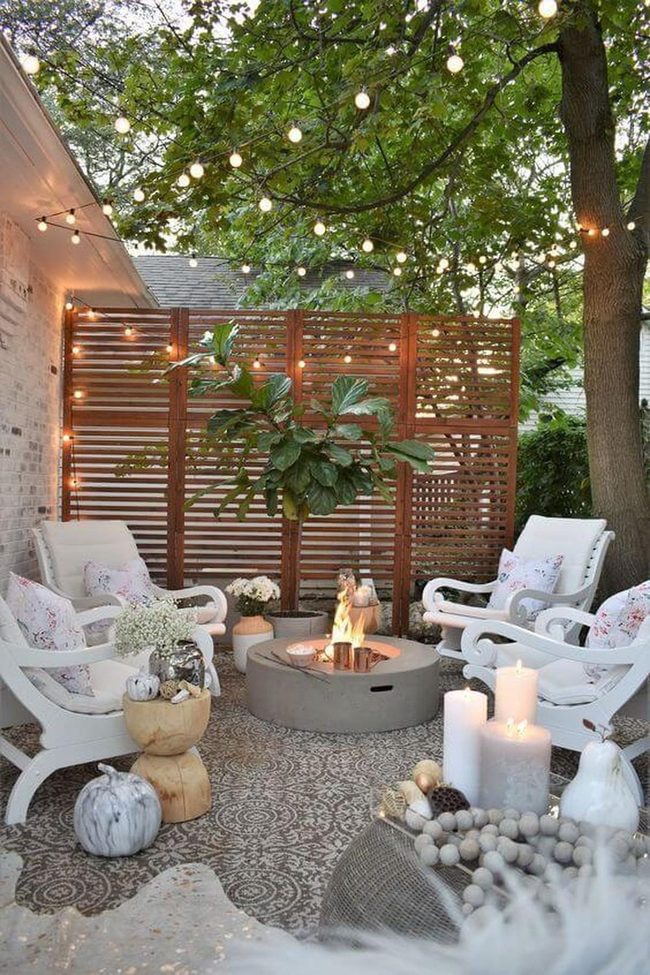 Golden Firelight Gathering Space