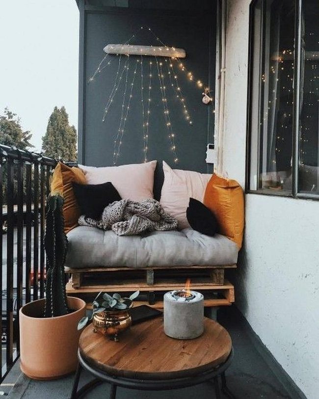 Mustard Cushions Meet Driftwood Lights