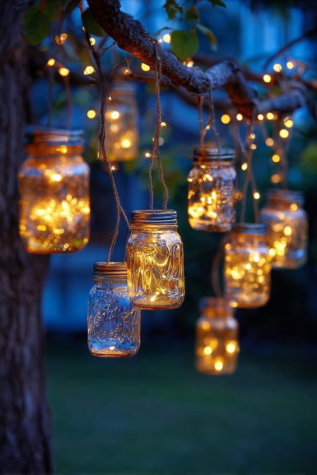 Handmade Mason Jar String Lights