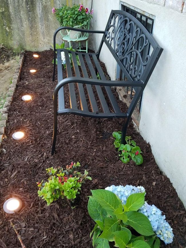 Iron Bench Garden Escape