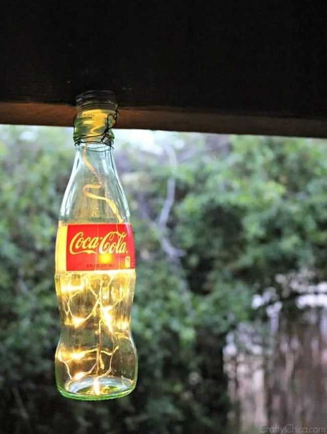Glowing Glass Bottles Light Pathways