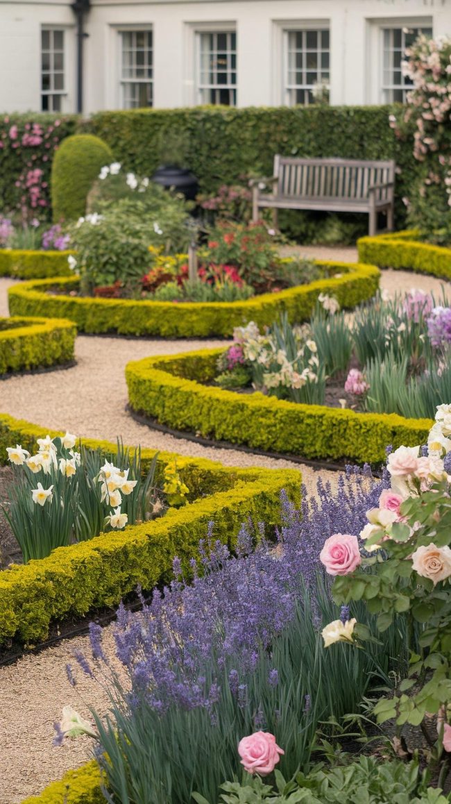 Trimmed Hedges Frame Romantic Roses
