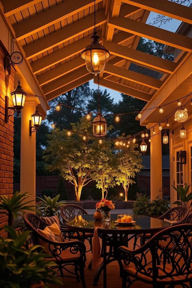 Amber String Lamps Transform Evenings