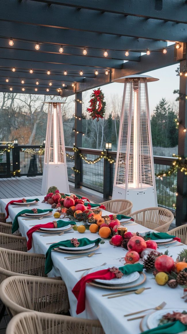 Colorful Linens And Natural Centerpieces