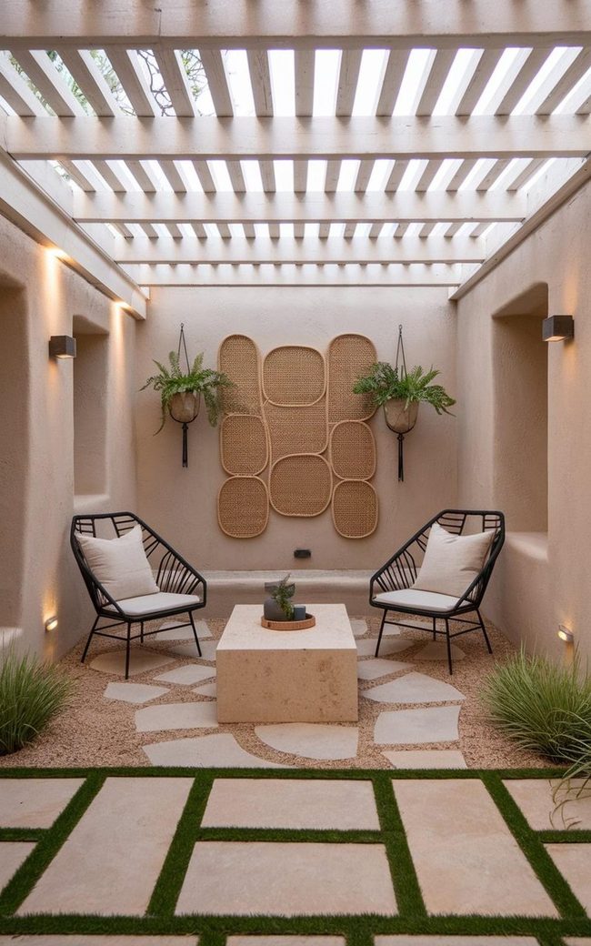 Pea Gravel Low-Maintenance Patio