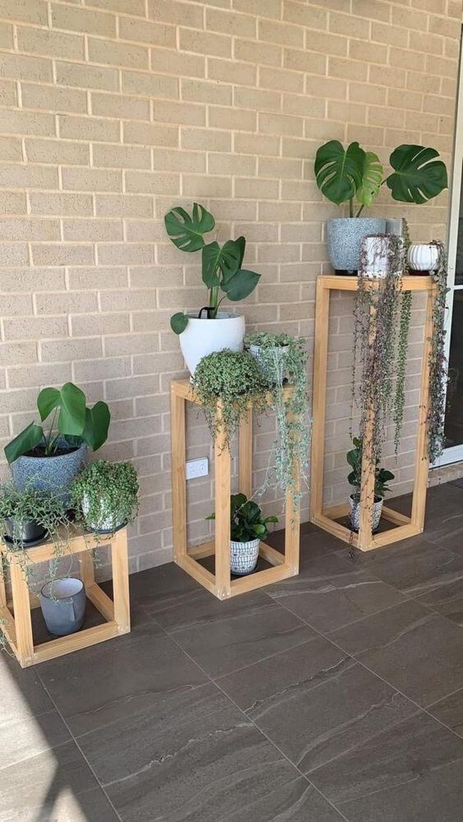 Tiered Wooden Plant Stands