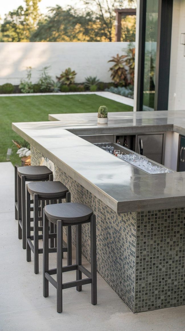Concrete Countertop Alfresco Bar