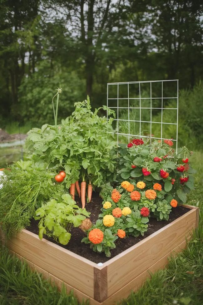 Mixed Outdoor Bed With Earthy Pest Defense