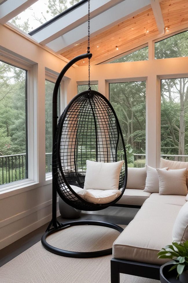 Suspended Rattan Statement Piece