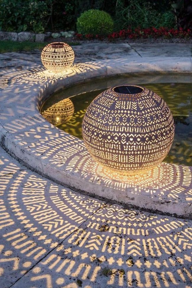 Red Lanterns Mirroring On Water