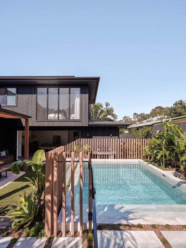 Wood And Glass Pool Elegance