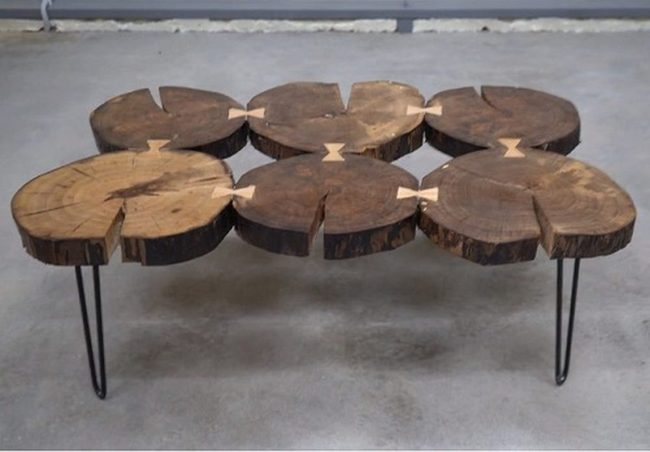Raw Wood Stump Table