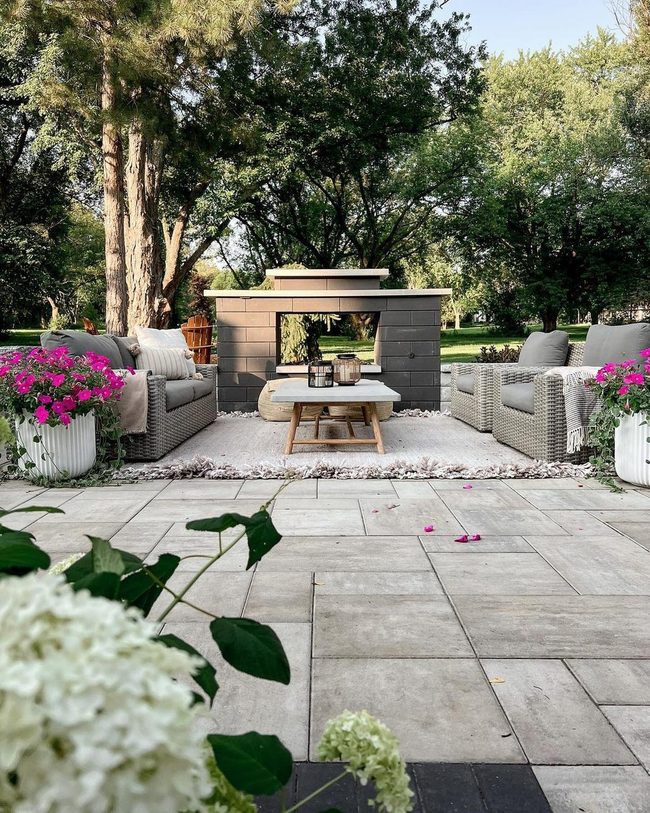 Modern Fire Pit Gathering Space
