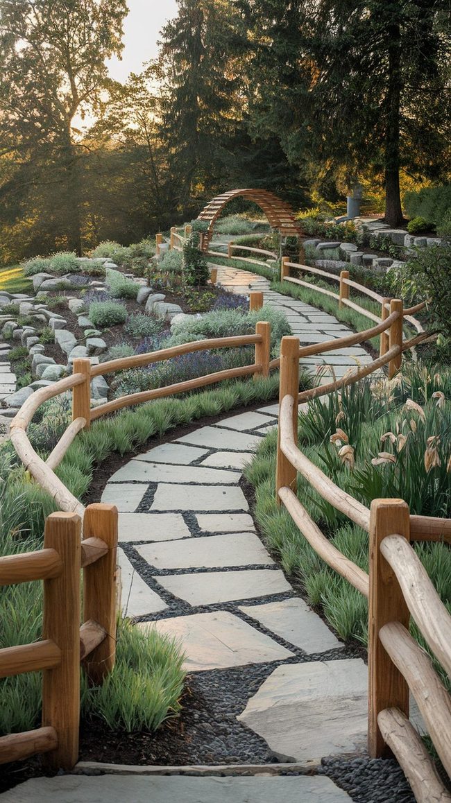 Curved Teak Follows Earthy Terrain
