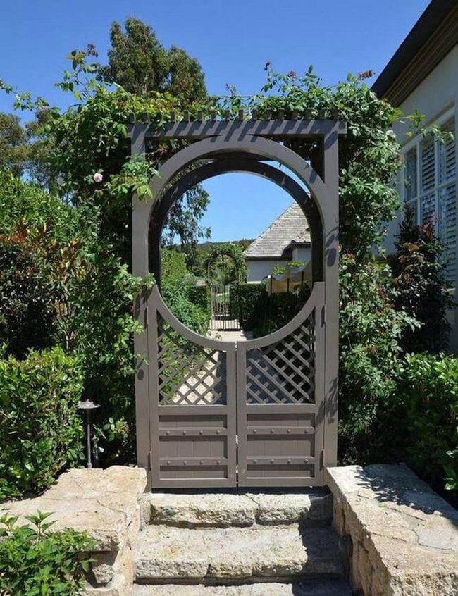 Vine-Covered Archway Garden Entrance