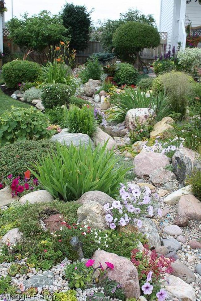 Stones And Wildflowers In Harmony