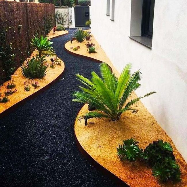 Charcoal Paths Through Golden Sand