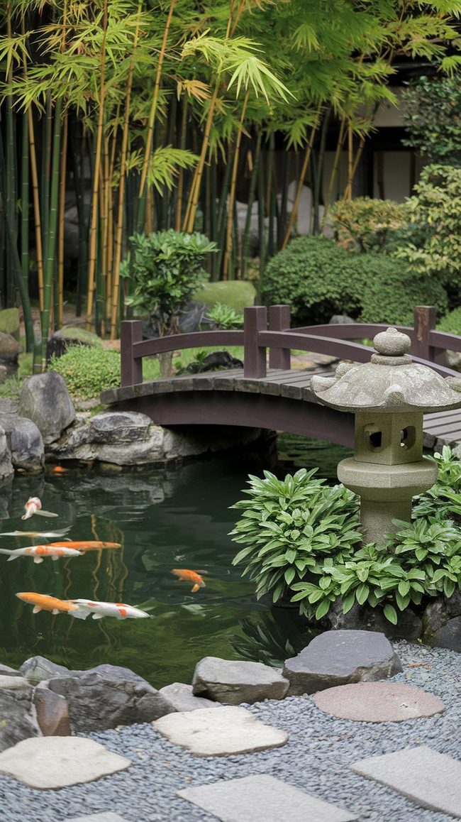 Japanese Landscape Stone and Water