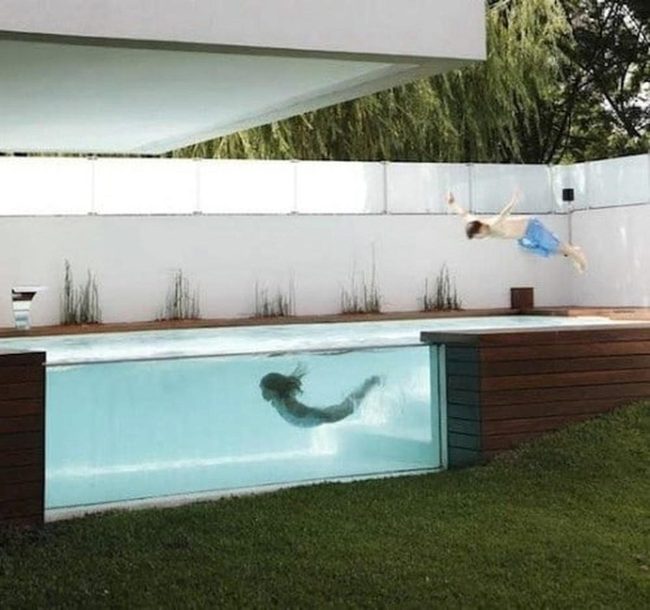 Glass Window Pool View