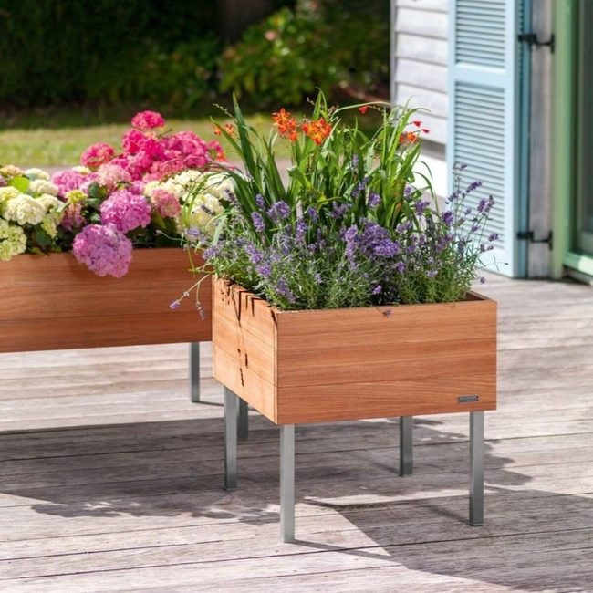 Wood And Metal Planter Stands