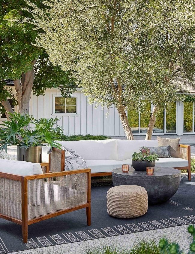 Concrete Fire Pit Gathering Space