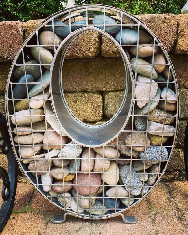 Stone Basket Geometric Art