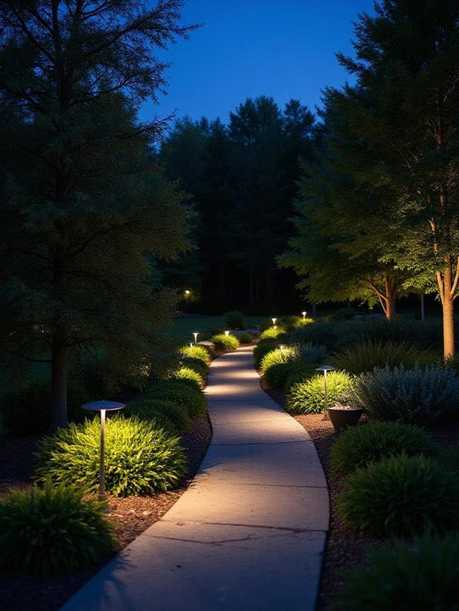 Stone Walls Glowing After Dark