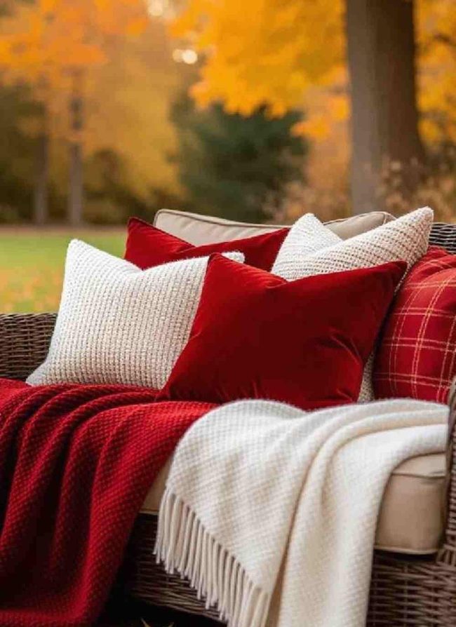 Burnt Orange Layered Outdoor Living Comfort
