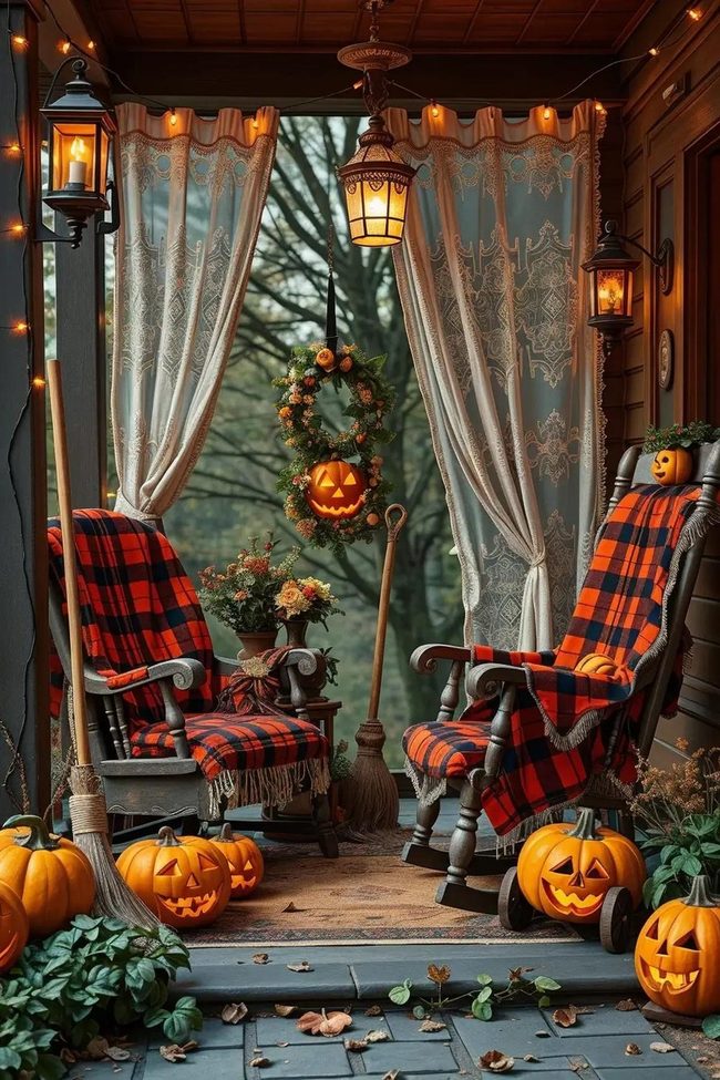 Retro Porch Halloween Pieces